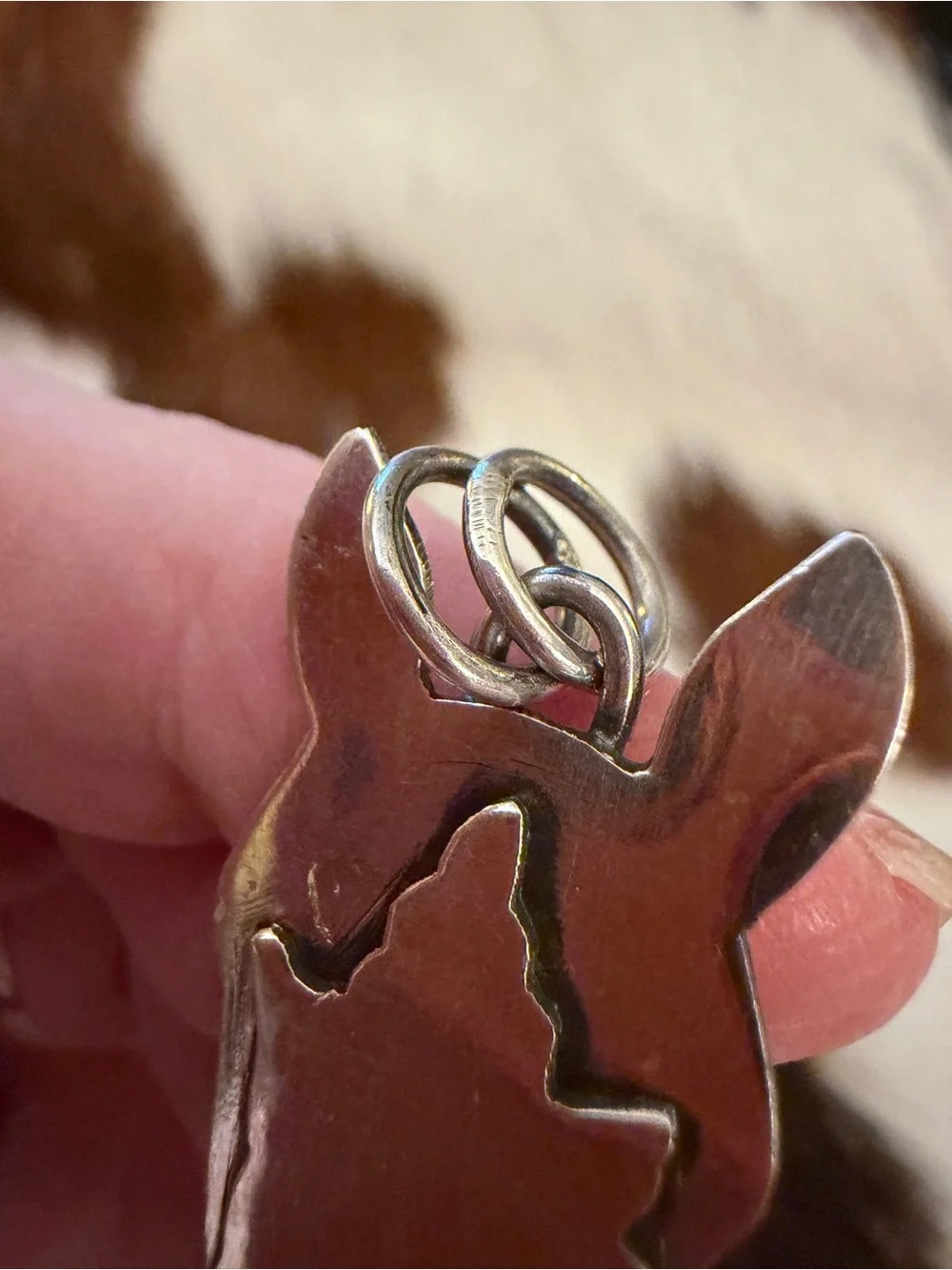❤️ Horse Head Silhouette Sterling Silver Hand Crafted Unisex Pendant 1.52”L